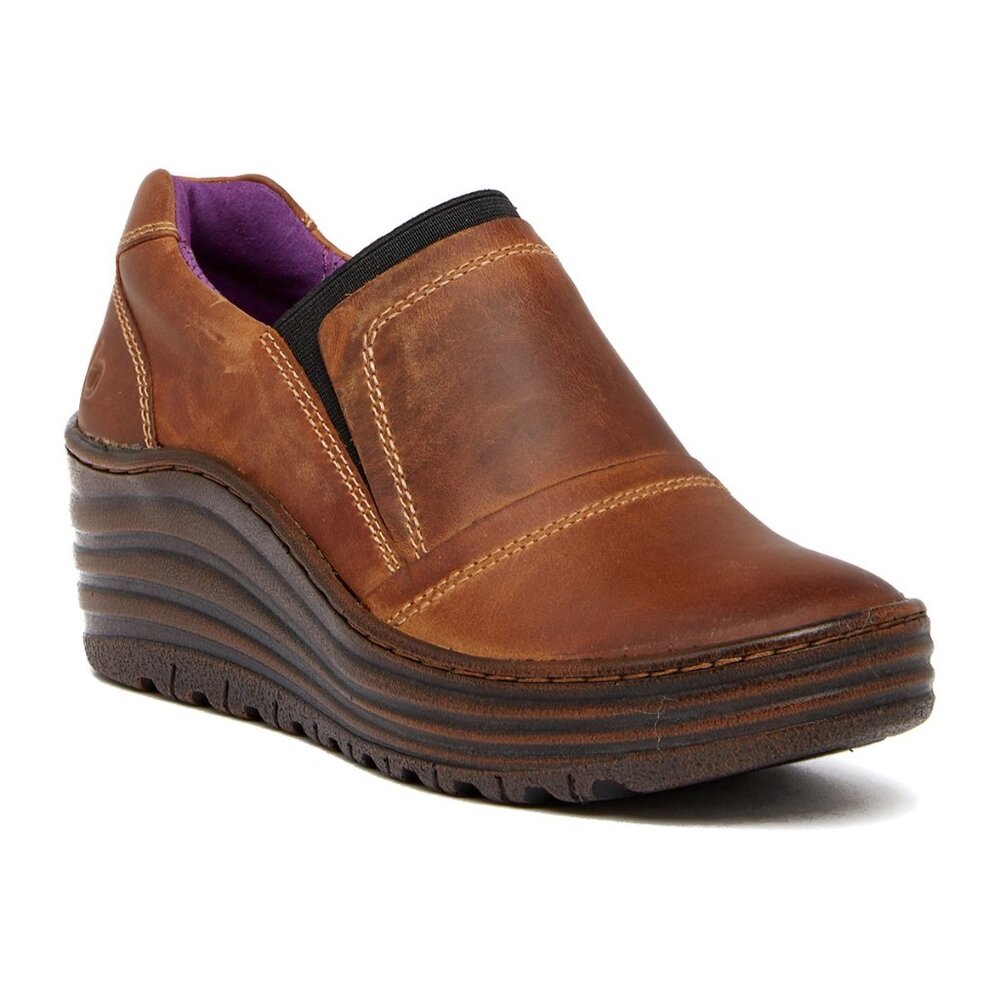 Bionica New Shoes Leather SlipOn Comfort Wedge Loafer Women's 10